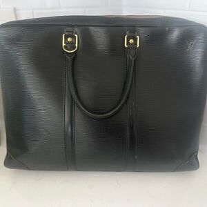 Luis Vuitton Black Epi Porto document voyage